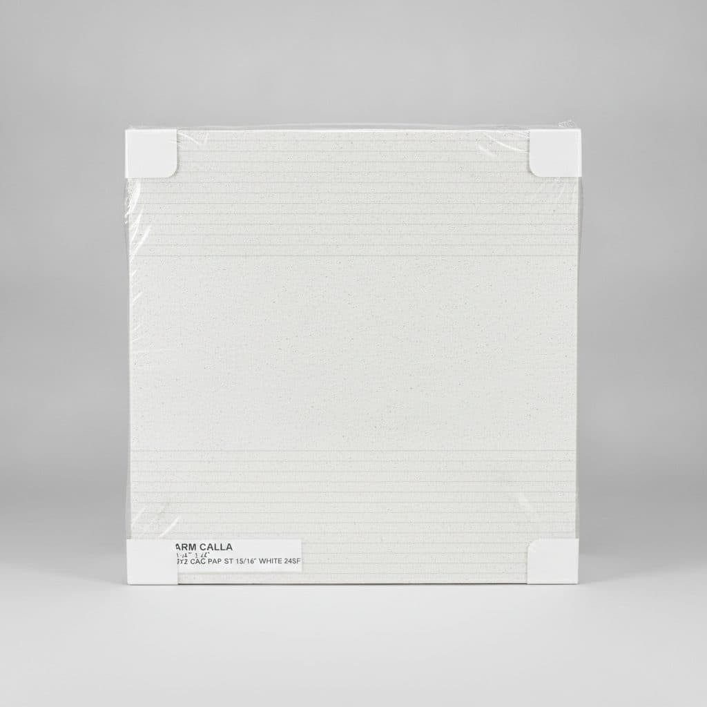 ARM CALLA 1-3/4" 2X2 CAC PAP ST 15/16" WHITE 24SF