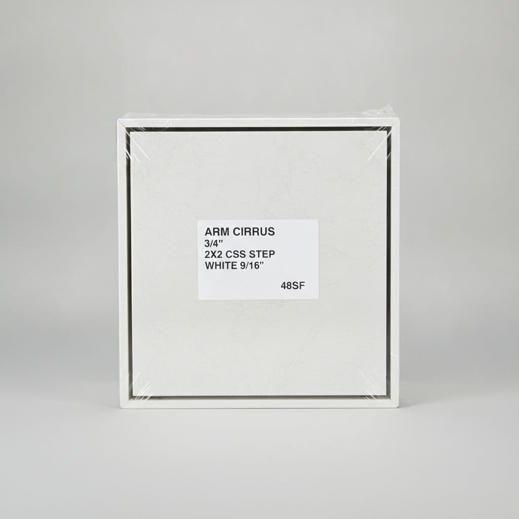 ARM CIRRUS 3/4" 2X2 CSS STEP WHITE 9/16" 48SF
