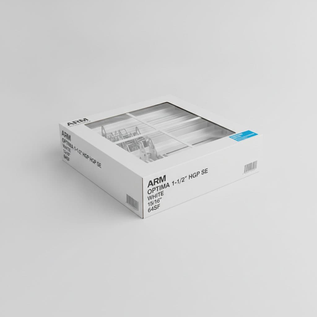 ARM OPTIMA 1-1/2" 2X2 HGP SE WHITE 15/16" 64SF
