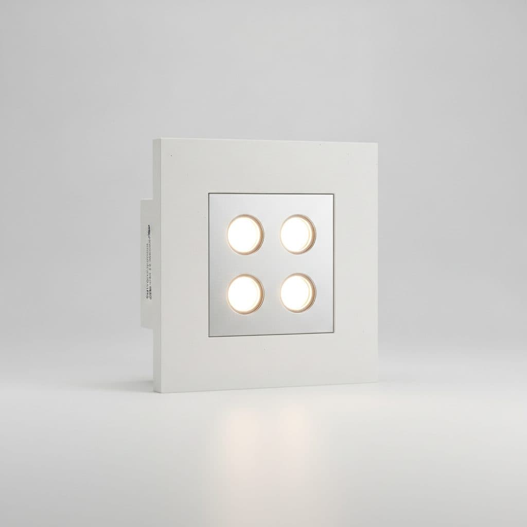 ARM LYRA 1" 4X4 CONC PB D/A WHITE 96SF