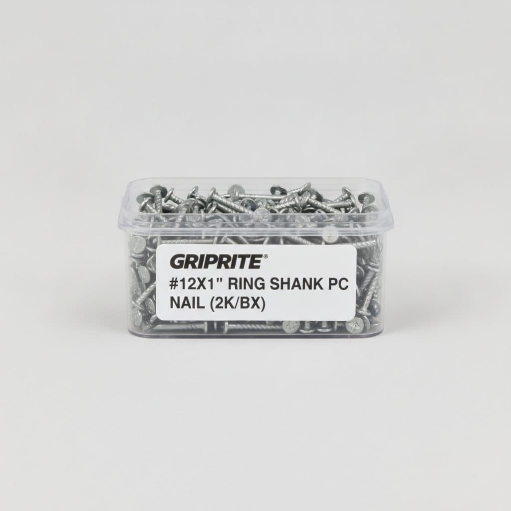 GRIPRITE #12X1" RING SHANK PC NAIL (2K/BX)